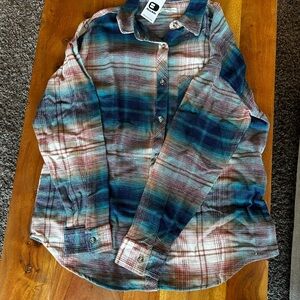 Buckle Multicolor Plaid Button Down Shirt